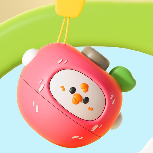 Peonza Giratoria Con Forma De Fruta Para Niños, Manzana