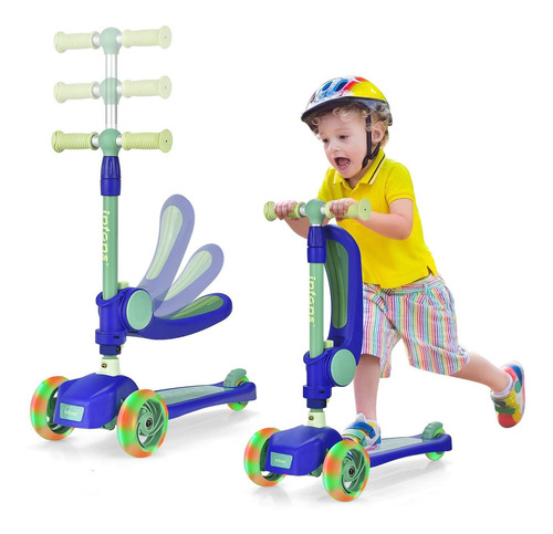 Imagen 1 de 1 de Infans Patineta 3 Rueda Para Niño 2 1 Aprender Dirigir Led 8