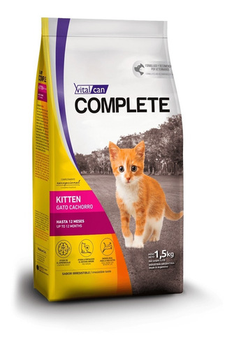Alimento Vitalcan Complete Para Gatos Kitten Bolsa De 1,5kg