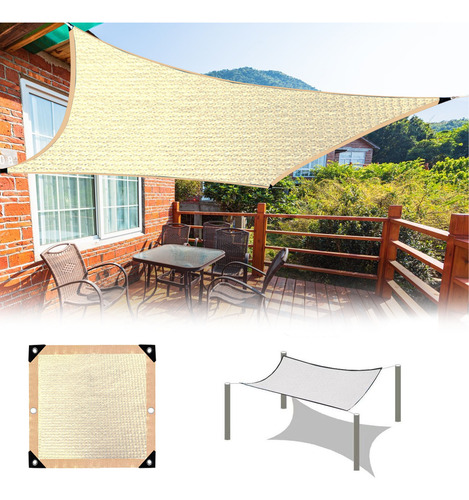 Red De Protección Solar Multiusos Beige Engrosada Para Uso D