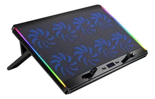 Base Enfriadora Gaming 8 Ventiladores Laptop Cooler Ajustabl