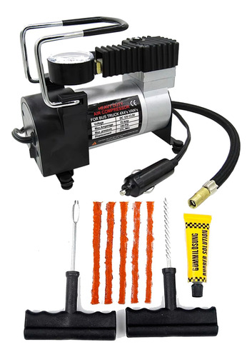 Compresor De Aire 12v Inflador De Neumaticos Multifuncional