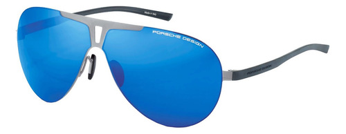Lentes Gafas De Sol Porsche Design P8656 Dynamic Italy 67mm Color Dark Grey/Matte Black/Blue Flash D Polarized