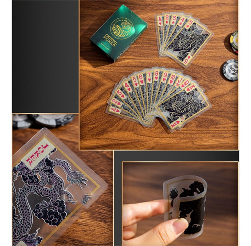 (b) Tarjeta De Juego De Mesa De Plástico Transparente Imperm