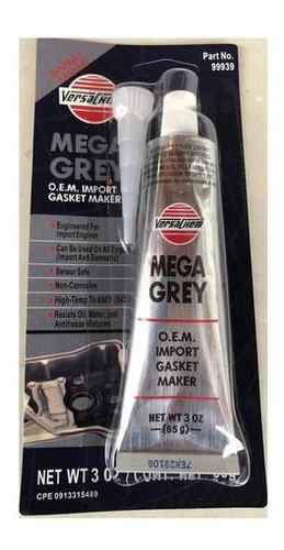 Silicón Gris Mega Grey Alta Temperatura El Original