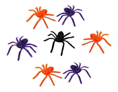 Mini Aranha Halloween Com 20 Unidades