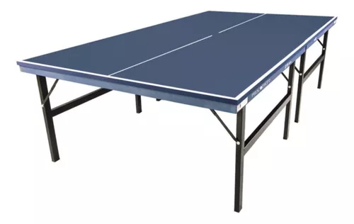 Mesa de ping pong Klopf 1090 Proton fabricada em MDF cor azul