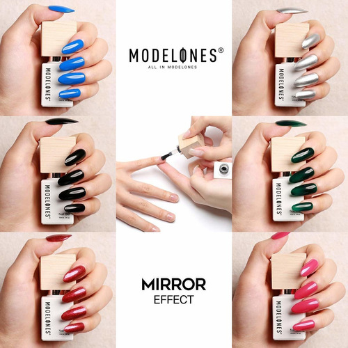 Modelones - Juego De Esmalte De Uñas De Gel Con Capa Compañe