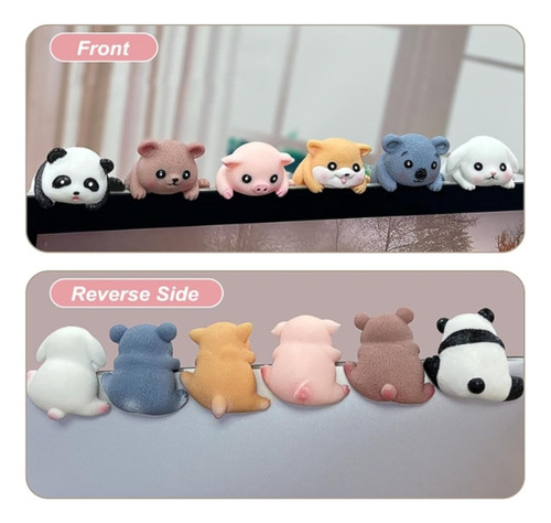 Figuras De Animales De 6 Piezas Decoración Del Monitor De La