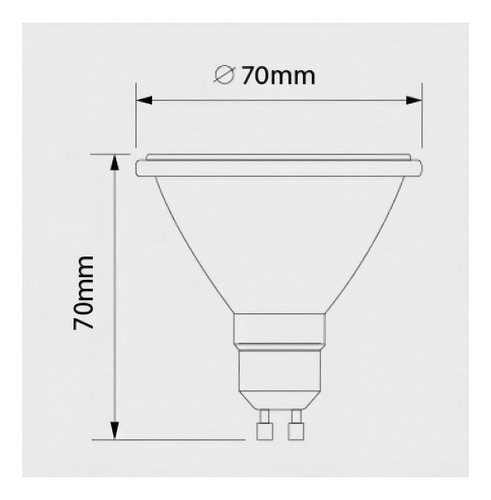 Kit 5 Lampada Led Ar70 Refletora Biv Gu10 4,8w 2700k Quente