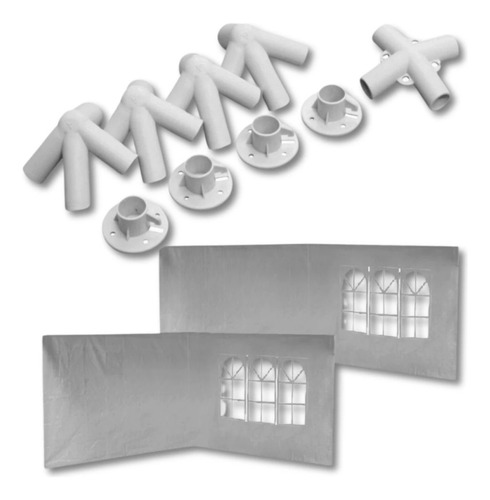 Kit 4 Paredes Para Tenda + 9 Conectores Reposição 3m X 3m