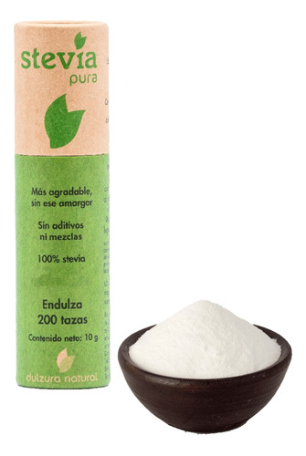 Stevia Pura - Endulzante Natural En Polvo Rinde 200 Tazas