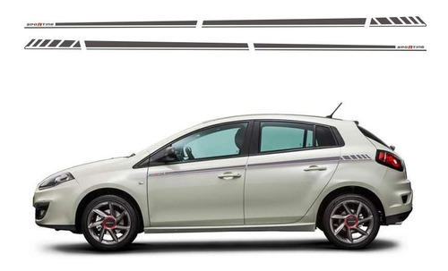 Kit Adesivo Faixa Lateral Fiat Bravo Sporting Grafite