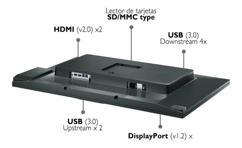 Monitor 4k Uhd Para Diseño Benq Pd3200u Rec.709 Ips De 32