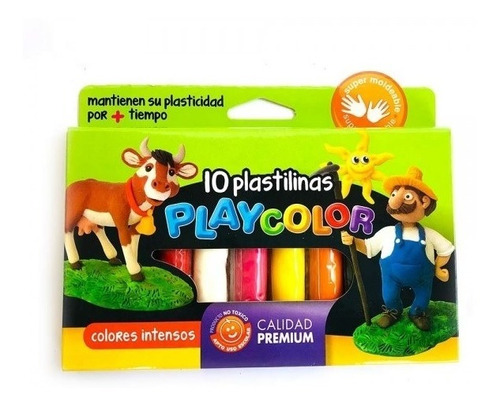 Plastilina Playcolor X 10 Barritas Multicolor 