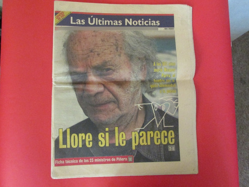 Diario Muerte Nicanor Parra Las Ultimas Noticias  Coleccion