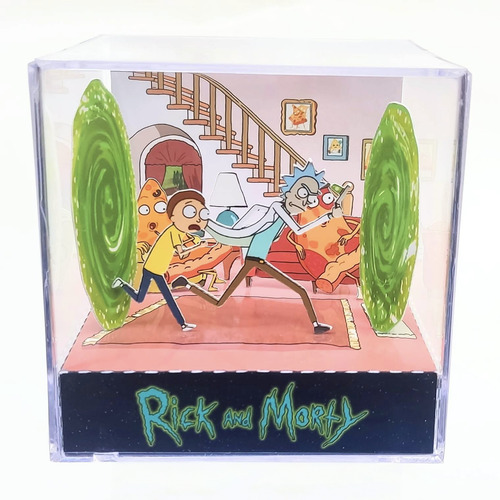Cubo Diorama Rick And Morty