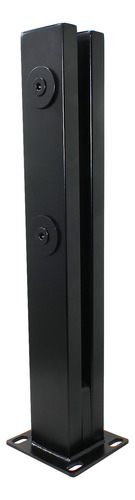 Kit 28 Colunas Torre Inox 30 Cm 2 Furos Preto Guarda Corpo