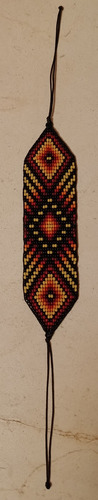 Pulsera Huichol Ajustable De Chaquira Colores 6 Cm 15 Cm