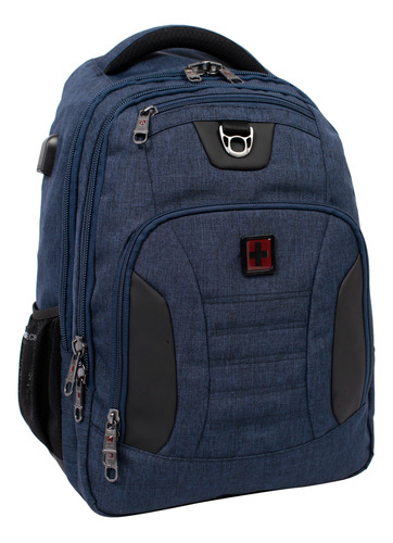 Bolso Morral Porta Laptop Swisstech Con Puerto Usb