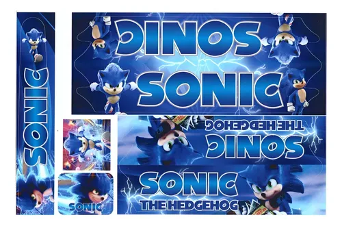 Adesivo Bicicleta Infantil Sonic The Hedgehog Menino Azul