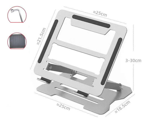 Soporte Plegable Para Ordenador Portátil, Soporte De Metal
