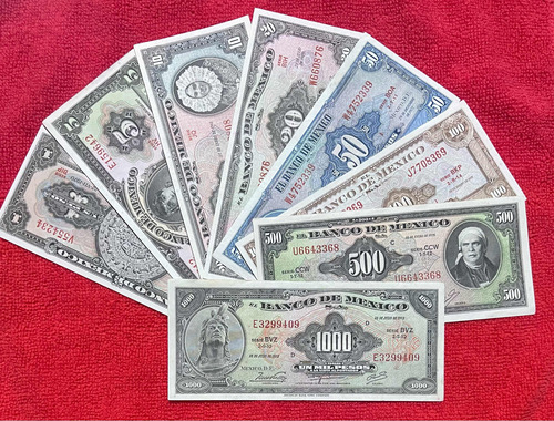 Colección Billetes De México 60s Y 70s, Abnc