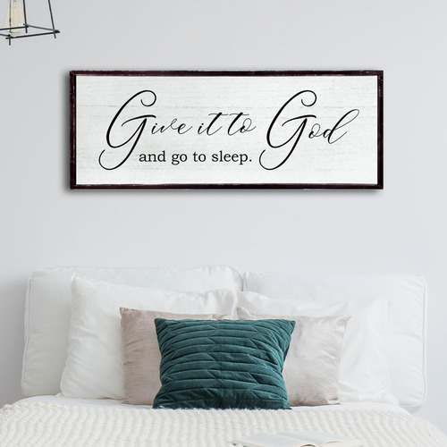 Give It To God And Go To Sleep Sign Decoracion De Pared De 3