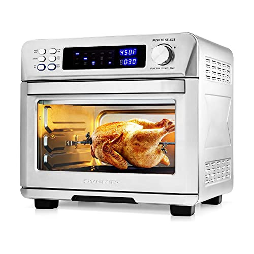 Ovente Air Fryer Toaster Oven Combo, 26 Qt Inoxidable De Ace
