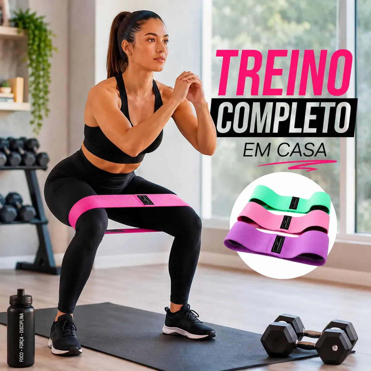 Kit Elásticos Mini Band 3 Peças Thera Band Faixa Exercicio S Sortidos