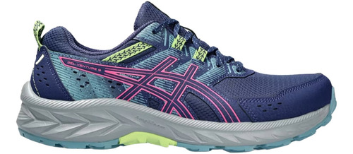 Tenis Asics Mujer Dama Running Azul Gel Venture