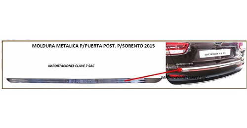 Protector Metalico Puerta Posterior Kia  Sorento 2015 - 2016