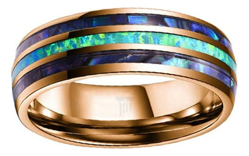 Anillos De Tungsteno Oro Rosa Bandas De Boda Hombres An...