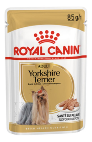 Alimento Royal Canin Breed Health Nutrition Yorkshire Terrier para perro adulto de raza pequeña sabor mix en sobre de 85 g