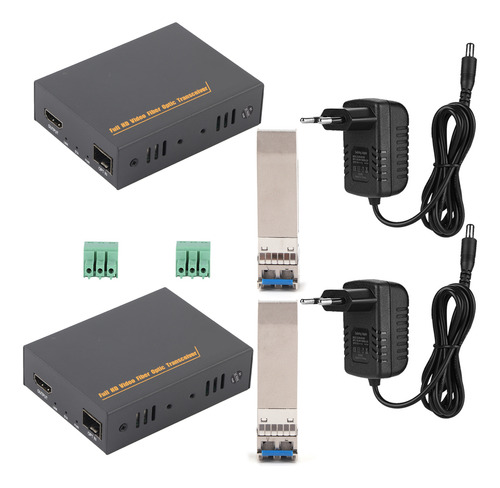 Extensor De Fibra Óptica 4k Multimodo Lc Media Converter Vid