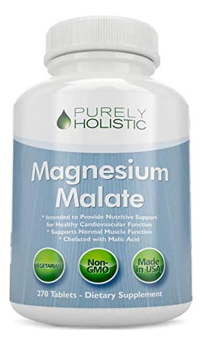 Malato De Magnesio 400mg Comprimidos - 50% Más 270 Comprimid