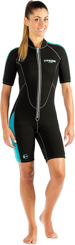 Cressi Lido Short - Negro/aguamarina, 2s