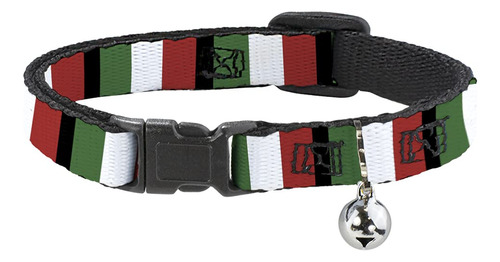 Buckle-down Collar De Gato Breakaway Italy Banderas De 8 A .