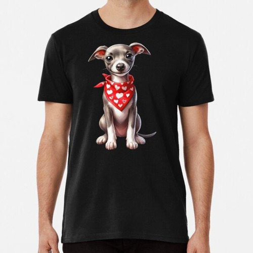 Remera Whippet Cute Dogs With Red Bandana Algodon Premium