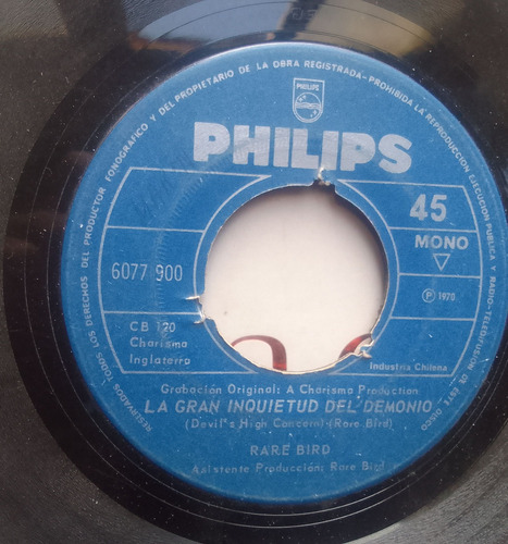 Vinilo Single Rare Bird La Gran Inquietud Del Demonio