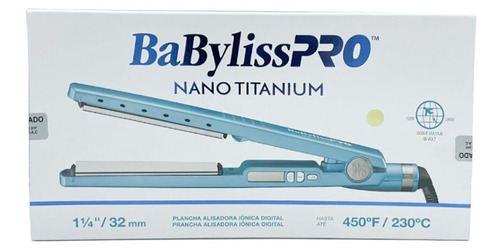 Plancha de cabello BaBylissPRO Nano Titanium BNT4091TPE Titanium azul 127V