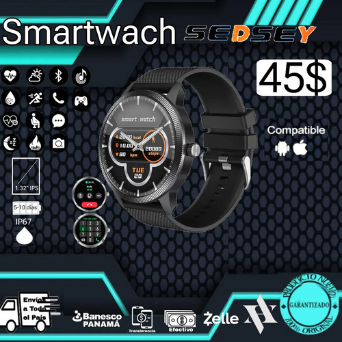 Reloj Inteligente Smartwatch Sedsey Llamada/mensajes