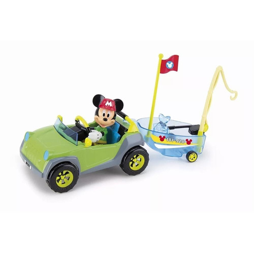 Mickey Vehiculo 4x4 Aventura +figura+bote Envio Grati Caba  