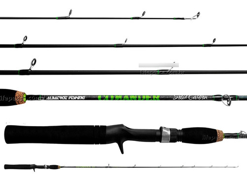 Vara Carretilha Albatroz Comander Solid Carbon 1,83m 20-40lb