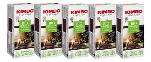 50 Cápsulas Kimbo Espresso Bio 100% Arábica Compatibles  