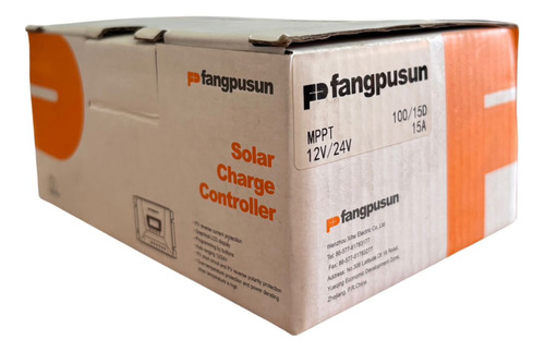Controlador De Carga Solar Fangpusun Mppt 12/24v 100/15d 15a