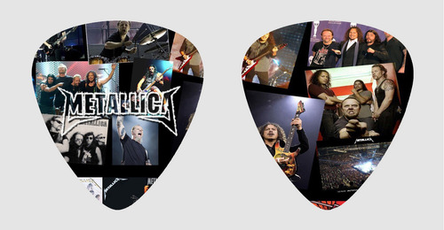 10 Palhetas Banda Metallica Sortidas Para Violão E Guitarra