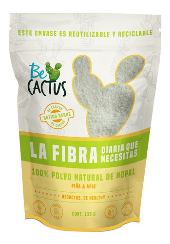 Batido Verde De Nopal+piña+apio- Becactus 125 G