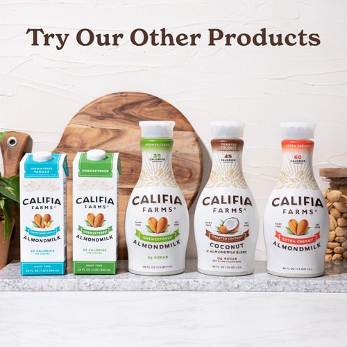 Califia Farms Cero Azúcar, Leche De Coco Y Almendras 1.4 L.