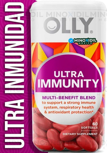 Olly Ultra Inmunidad Con Mezcla De Antioxidantes 60 Softgels Sabor Sin Sabor